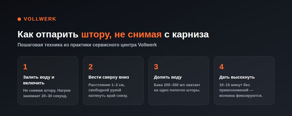 как пользоваться отпаривателем — пошаговая инструкция для штор