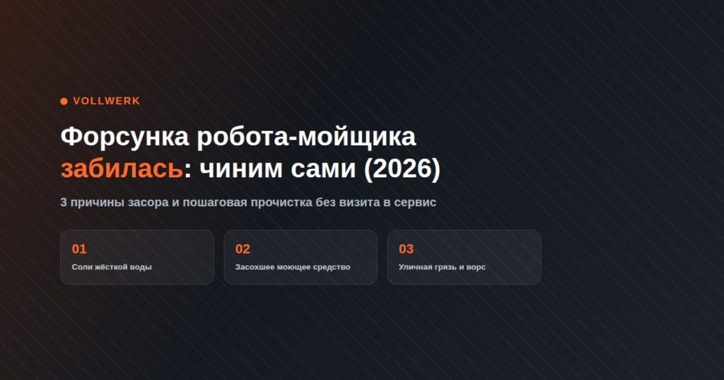 форсунка робота мойщика окон забилась как прочистить