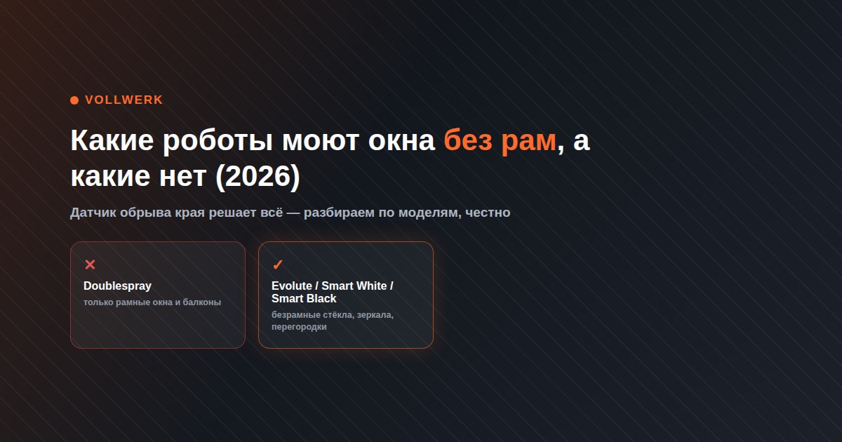 какие роботы моют окна без рам — Doublespray против Evolute Smart White Smart Black