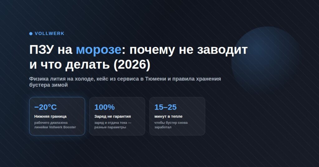 ПЗУ на морозе: почему не заводит и что делать